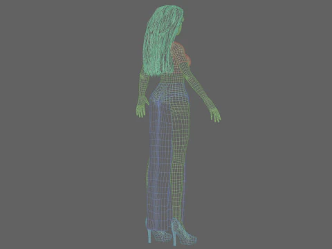 Young teen girl V34962 3D Model