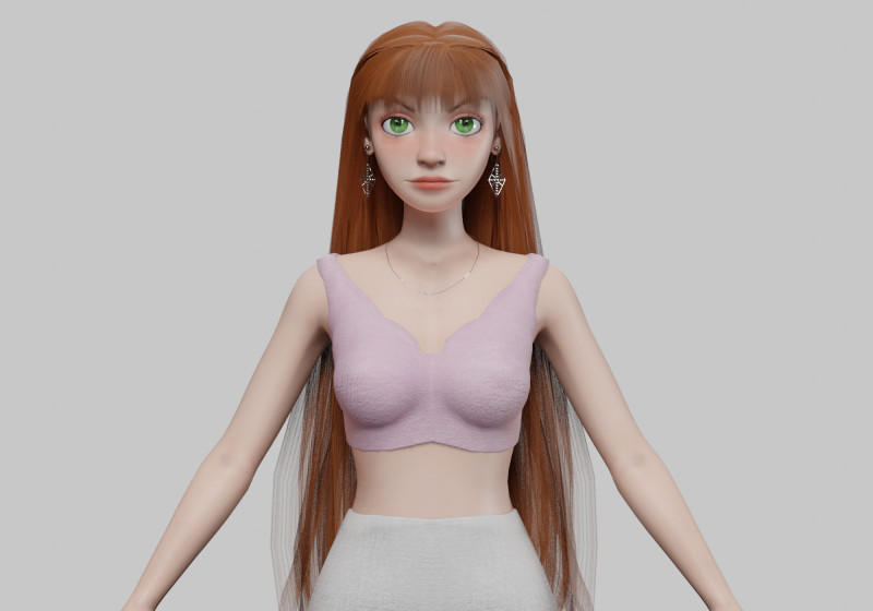 Basic pretty girl V31792 3D मॉडल .c4d .max .obj .3ds .fbx .stl .blend 