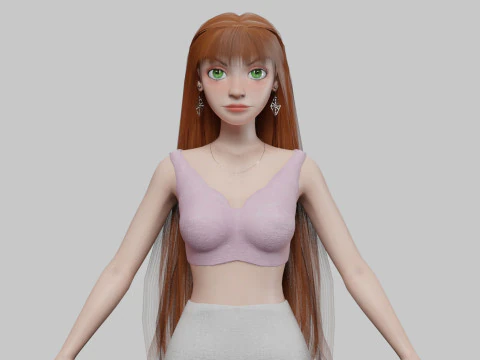 Bella ragazza di base V31792 Modello 3D
