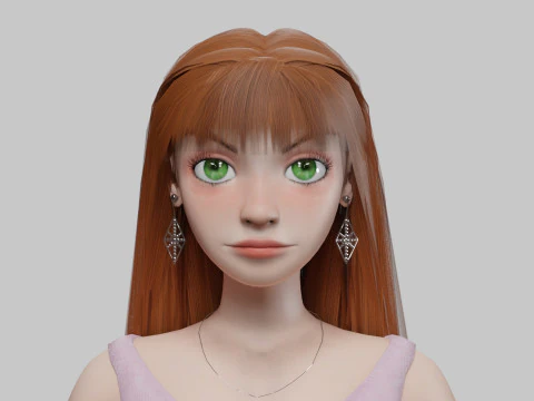 Basic pretty girl V31792 3D Model