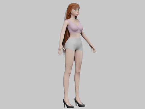 Basic pretty girl V31792 3D Model