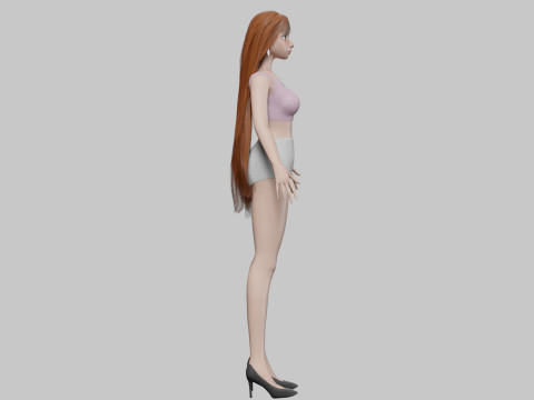 Basic pretty girl V31792 3D मॉडल