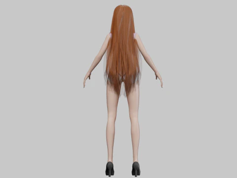 Basic pretty girl V31792 3D Model