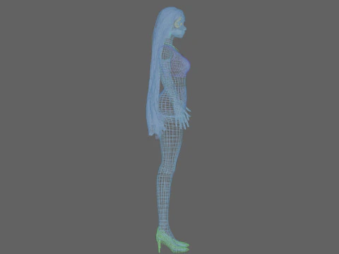 Basic pretty girl V31792 3D Model