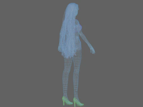 Basic pretty girl V31792 3D Model
