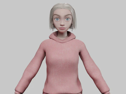 बुनियादी युवा लड़की V30447 3D मॉडल