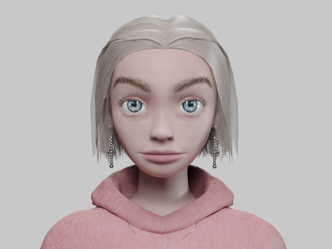 Basic young girl V30447 3D Model