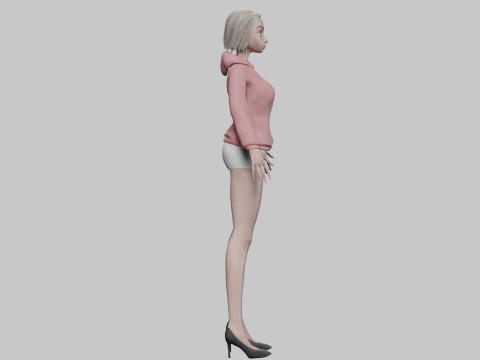 Basic young girl V30447 3D Model