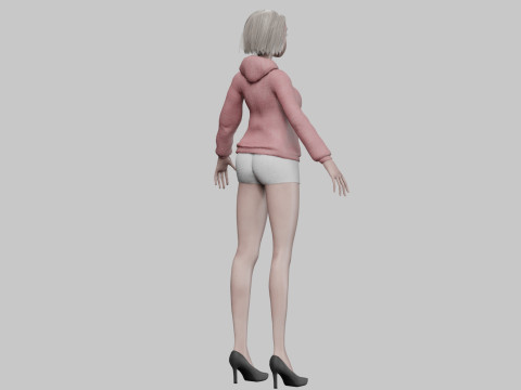 Basic young girl V30447 3D Model