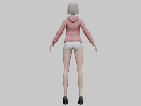 Basic young girl V30447 3D Model