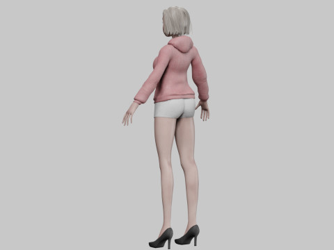 Basic young girl V30447 3D Model