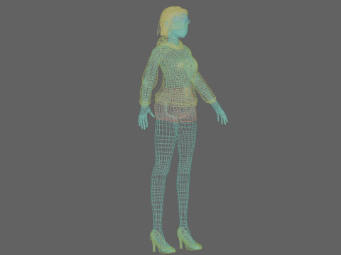Basic young girl V30447 3D Model