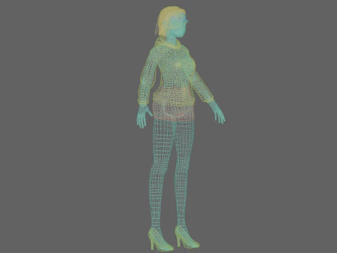 Basic young girl V30447 3D Model