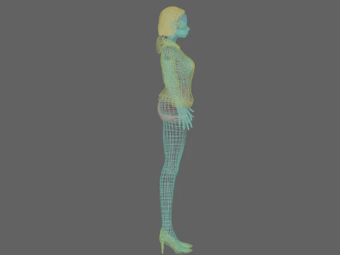 Basic young girl V30447 3D Model