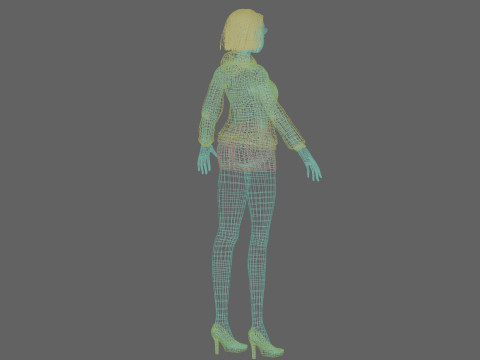 Basic young girl V30447 3D Model