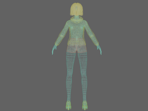 Basic young girl V30447 3D Model