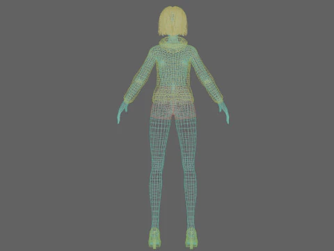 Basic young girl V30447 3D Model