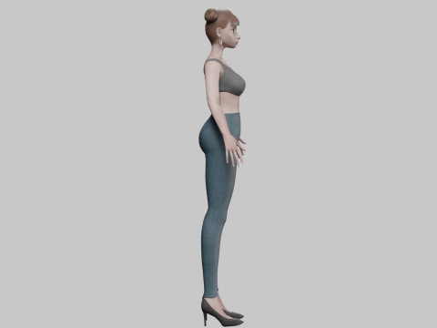 Beautiful pretty girl V22413 3D 모델