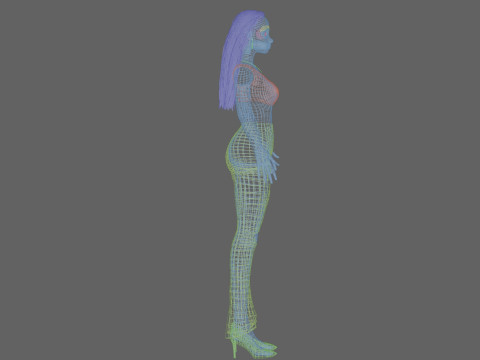 Cartoon beautiful girl V27738 3D Model