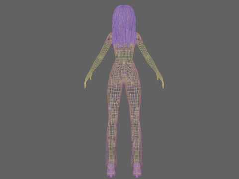 Cartoon black girl V34368 Modèle 3D