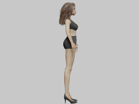 Cartoon classic girl V32978 Modelo 3D