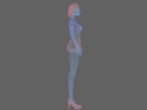Cartoon pretty girl V23421 Modelo 3D