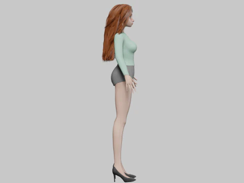 Cartoon sweet girl V34446 3D Model