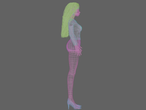 Cartoon sweet girl V34446 Modelo 3D
