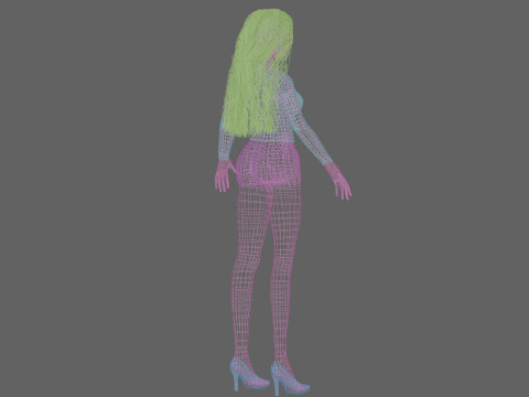 Cartoon sweet girl V34446 Modelo 3D