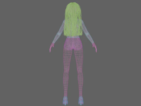 Cartoon sweet girl V34446 3D Model