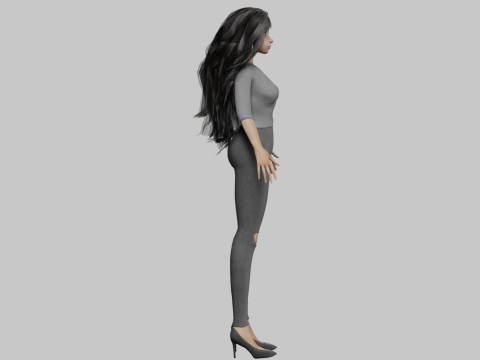 Cartoon teen girl V38392 Modèle 3D