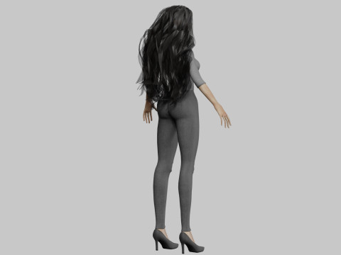 Cartoon teen girl V38392 Modèle 3D
