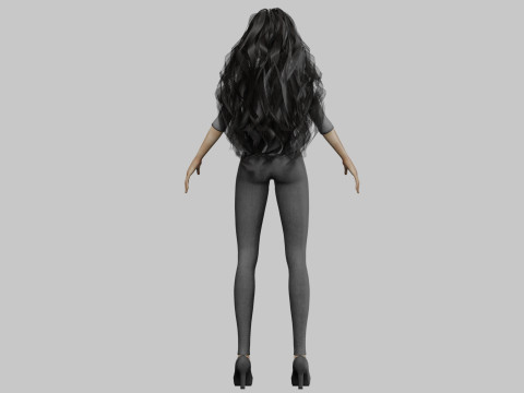 Cartoon teen girl V38392 Modèle 3D