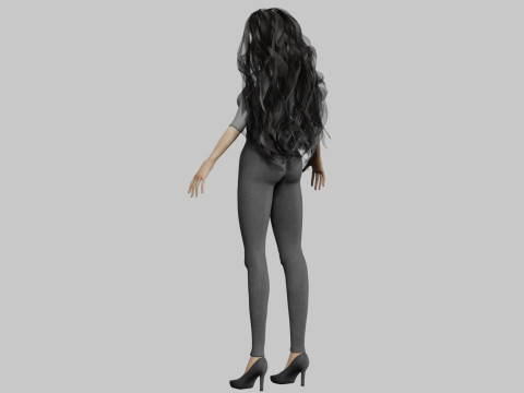 Cartoon teen girl V38392 Modèle 3D