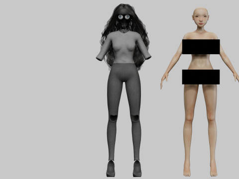 Cartoon teen girl V38392 Modèle 3D