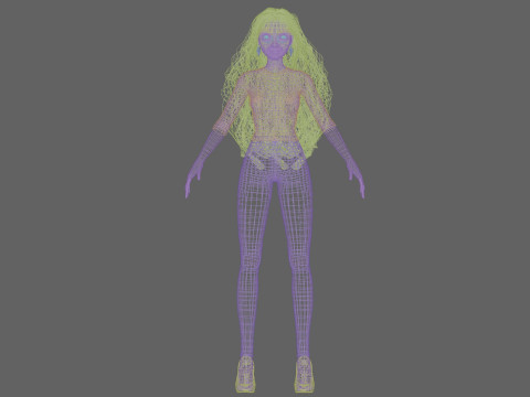 Cartoon teen girl V38392 Modèle 3D