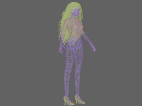 Cartoon teen girl V38392 Modèle 3D