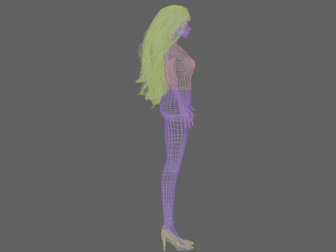 Cartoon teen girl V38392 Modèle 3D