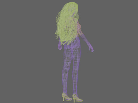 Cartoon teen girl V38392 Modèle 3D