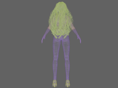 Cartoon teen girl V38392 Modèle 3D