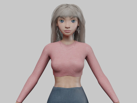 Classic young girl V35956 Modelo 3D