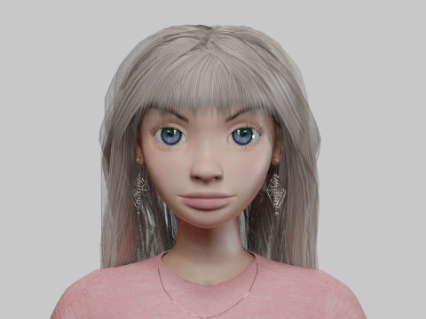 Classic young girl V35956 3D Модель