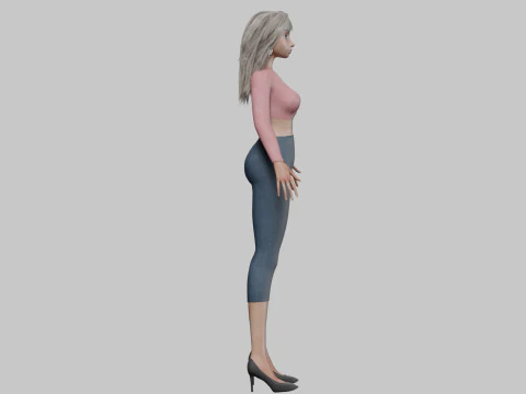 Classic young girl V35956 3D Model