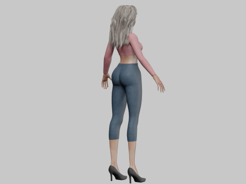 Classic young girl V35956 3D Модель