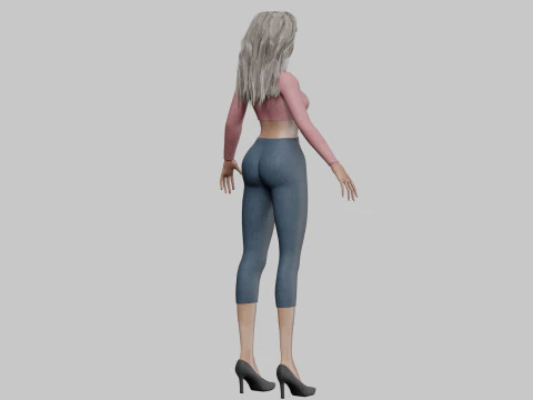 Classic young girl V35956 3D Model