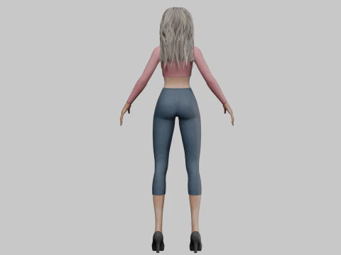 Classic young girl V35956 3D Model