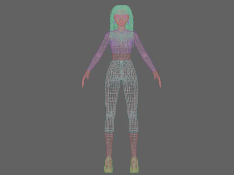 Classic young girl V35956 3D Model
