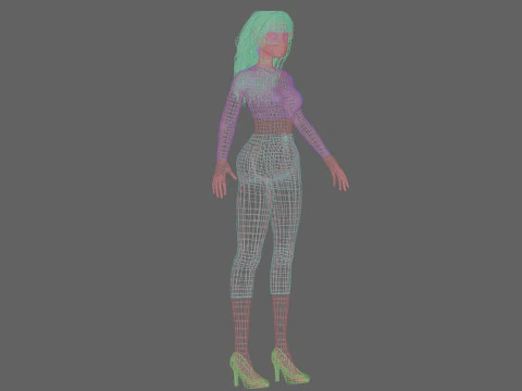 Classic young girl V35956 3D Model
