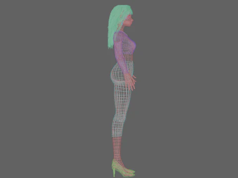 Classic young girl V35956 3D Model