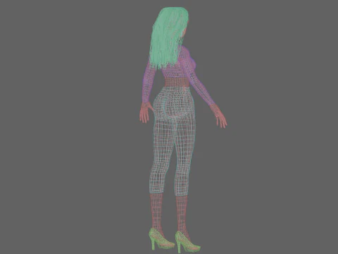 Classic young girl V35956 3D Model